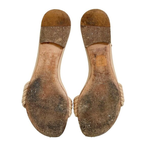 ALEXANDRE BIRMAN Women's Sz 35.5 Vicky Knotted Leather Slide Flat Sandals Sand - Picture 8 of 10